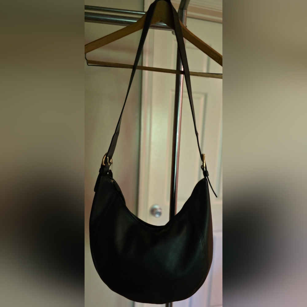 Vintage Coach Wooster Bag Black Leather 4142 - Picture 12 of 16
